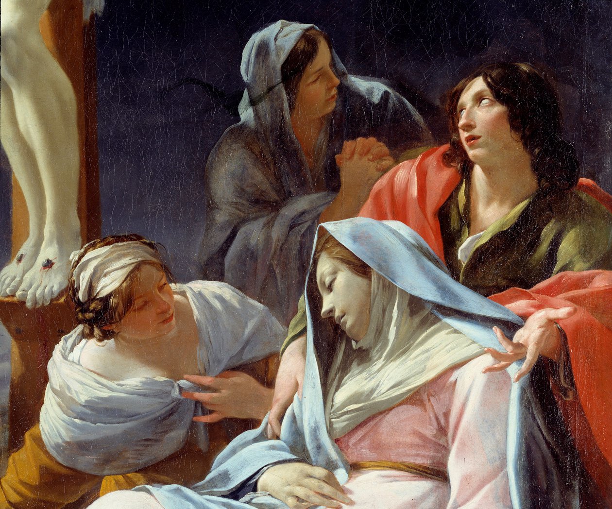 Çarmıha Gerilme, detay: Bakire Bayıldı. Simon Vouet
