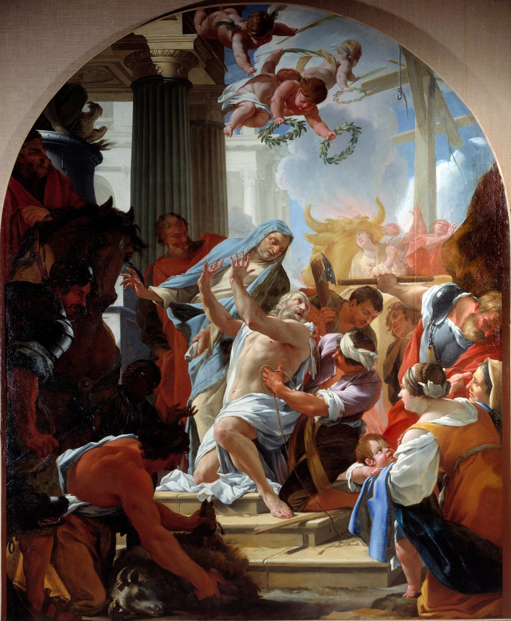 Aziz Eustache ve ailesinin şehitliği Resim Simon Vouet (1590-1649) 1635 Paris, Eglise Saint Eustache by Simon Vouet