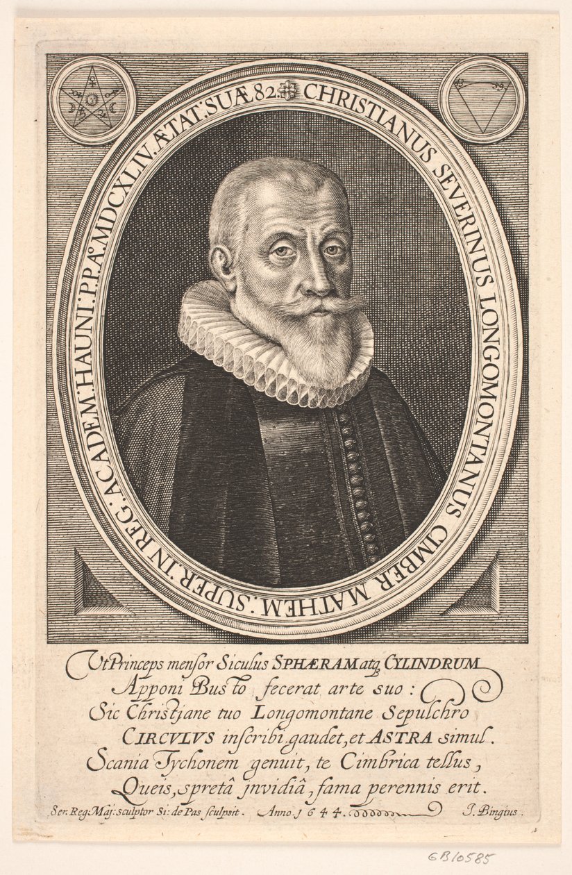 Profesör Christen Sørensen Longomontanus by Simon de Pas