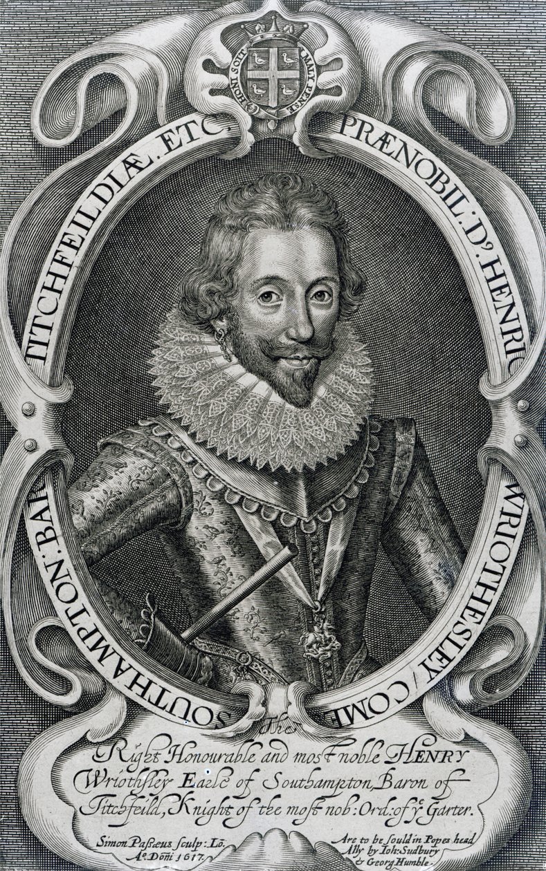 Henry Wriothesley, 3. Southampton Kontu, 1617 by Simon de Passe