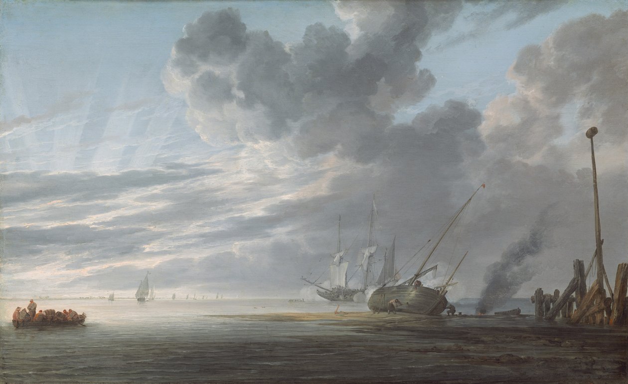 Günün Sonunda Haliç, c. 16401645. by Simon de Vlieger