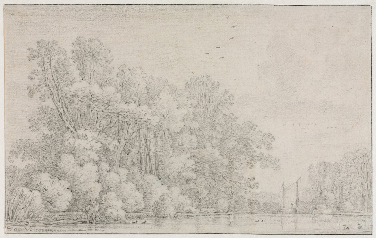Nehir Manzarası, c. 1650. by Simon de Vlieger