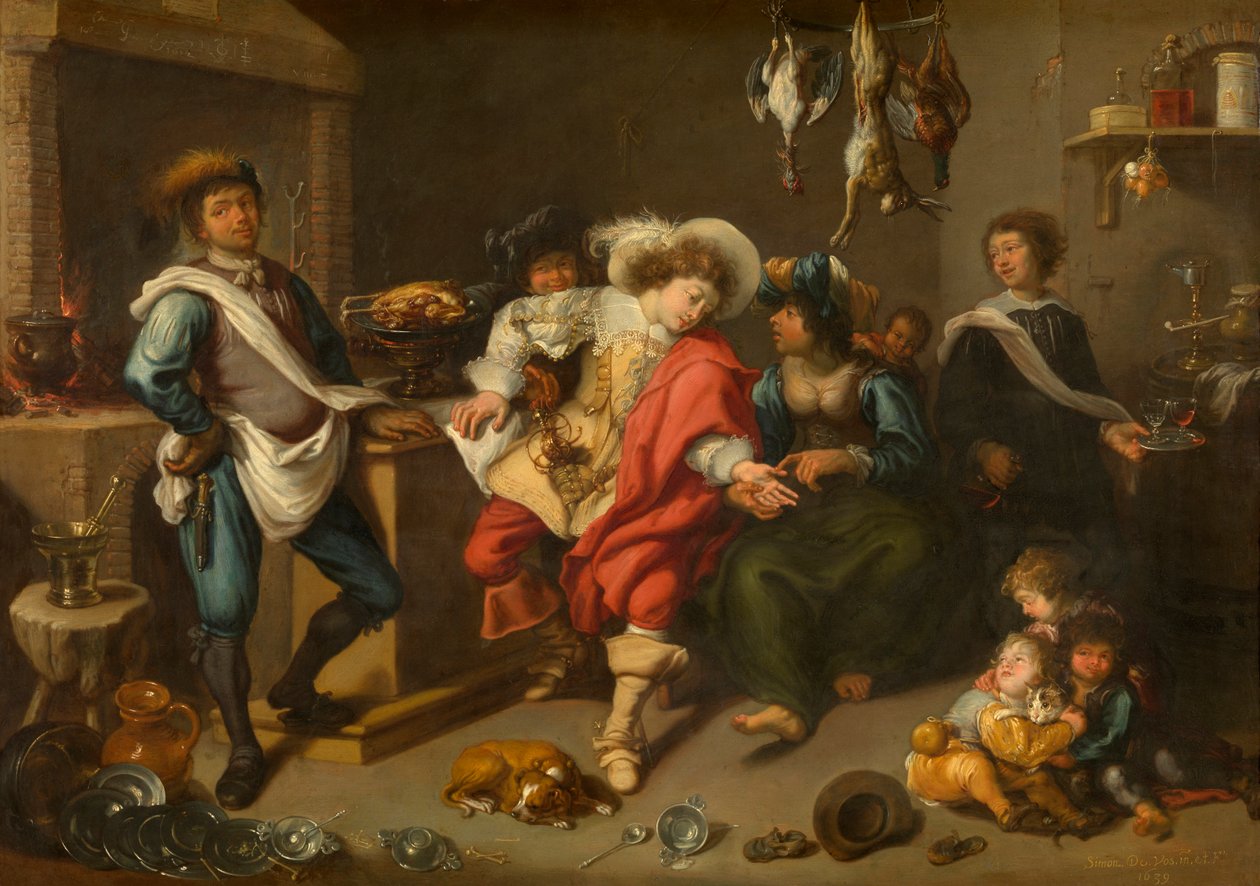 Çingene (bakır üzerine yağ) by Simon de Vos