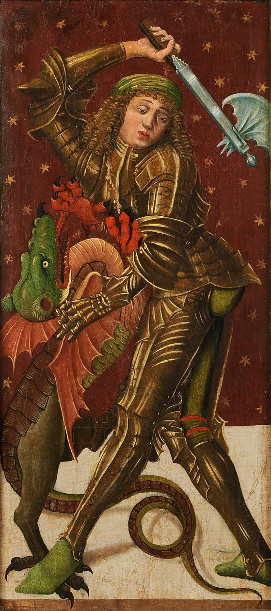 Aziz George ejderhayı öldürüyor by Simon von Taisten