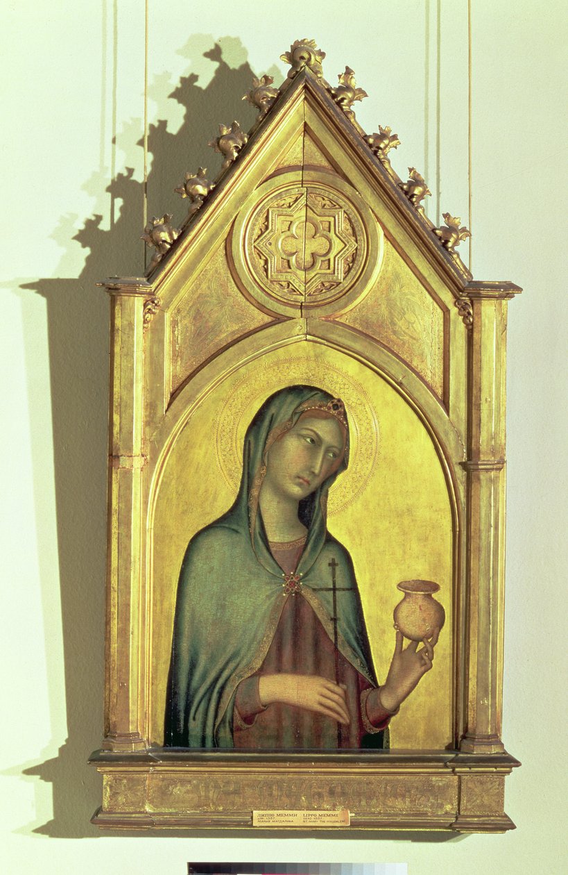 Mary Magdalen, c.1320 (panelde yumurta tempera ve altın) by Simone Martini