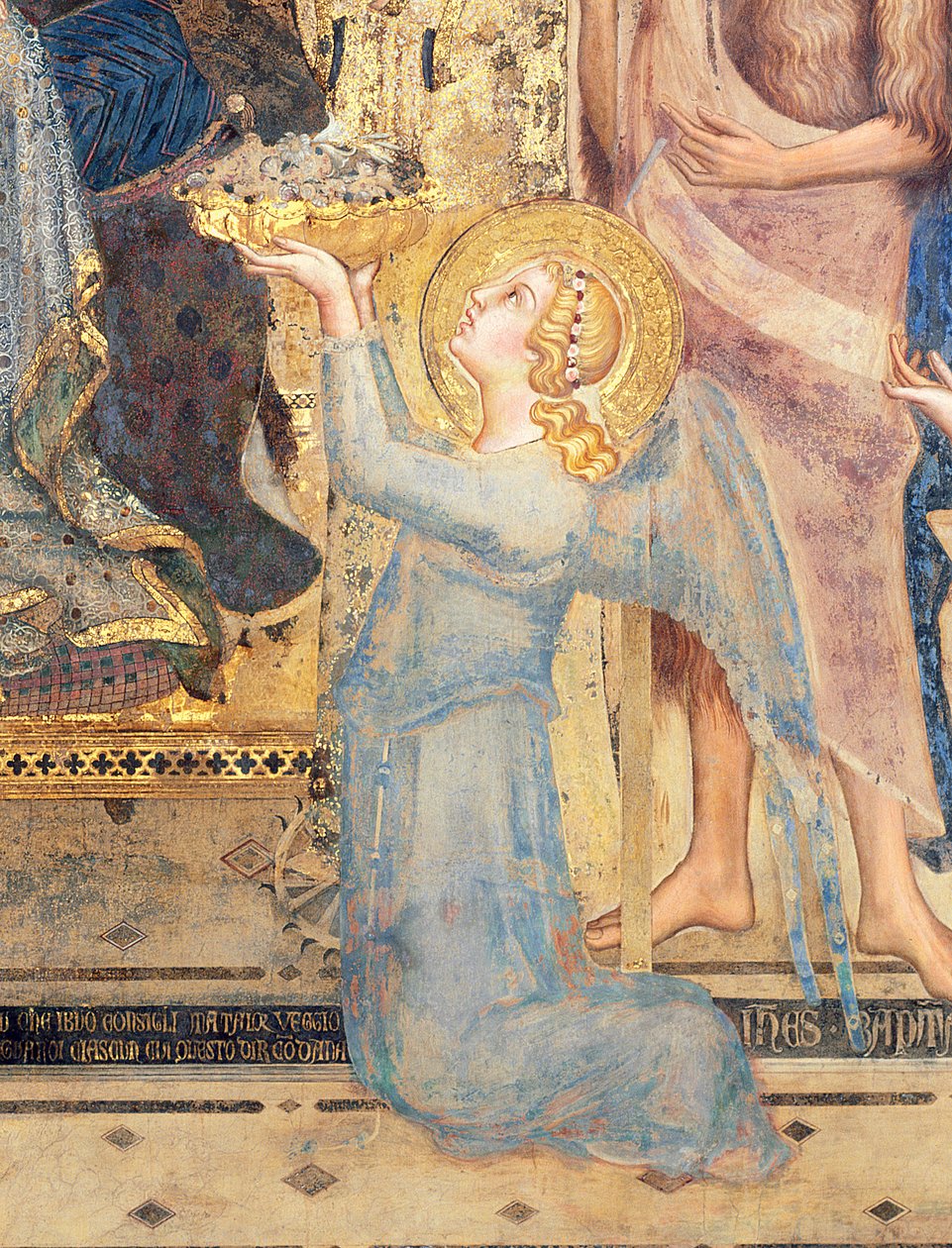 Maesta: Bakire'ye Çiçek Sunan Melek, 1315 fresk detayı 51591 by Simone Martini