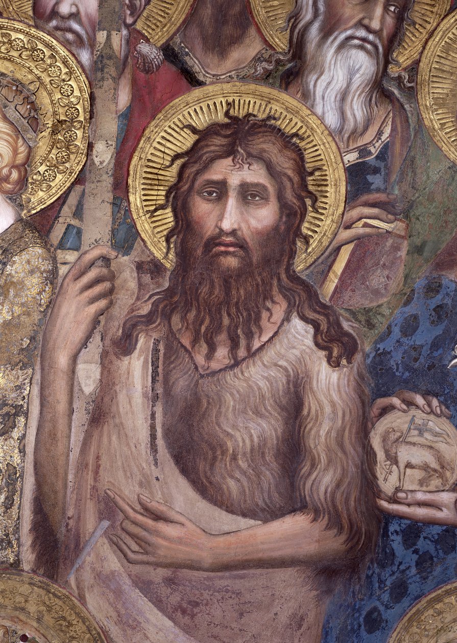 Maesta: St. John the Baptist, 1315 fresco detail of 51591 by Simone Martini