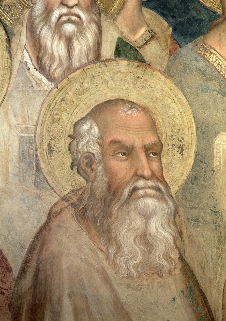 Maesta: Aziz John the Evangelist, 1315 (51591 detayı) by Simone Martini