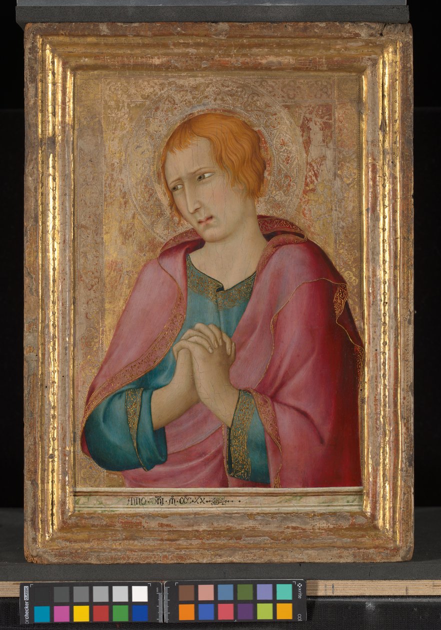 Aziz John the Evangelist, 1320 (panelde tempera) by Simone Martini