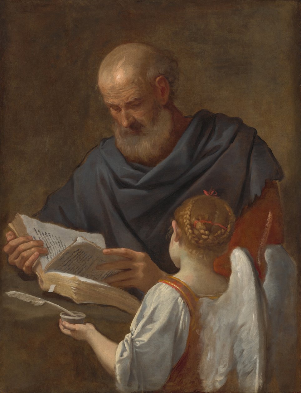 Aziz Matta ve Melek, c. 16451648. by Simone Cantarini
