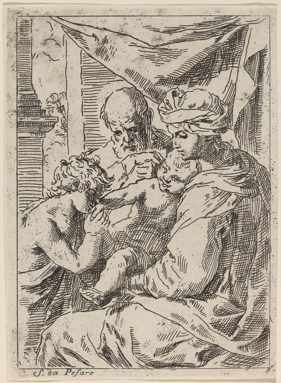 Aziz John ile Bakire ve Çocuk by Simone Cantarini