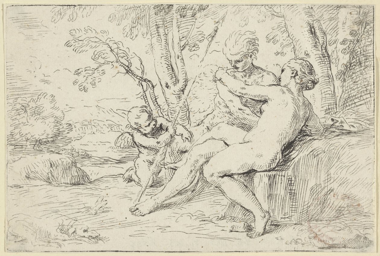 Venüs ve Adonis by Simone Cantarini