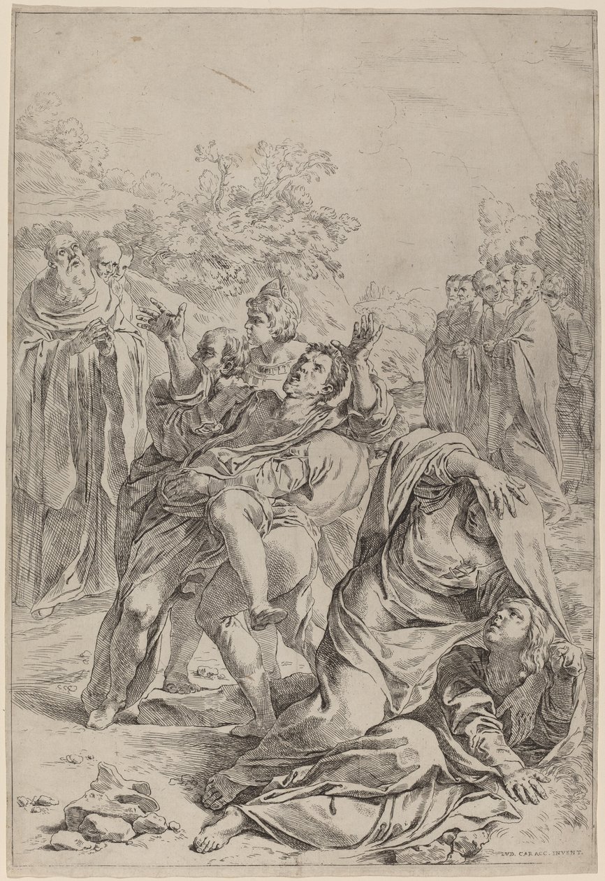 Aziz Benedict Sahip Olunanları İyileştiriyor by Simone Cantarini after Lodovico Carracci