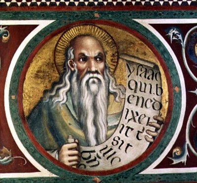 Maesta: Isaac, çerçeveden detay by Simone Martini