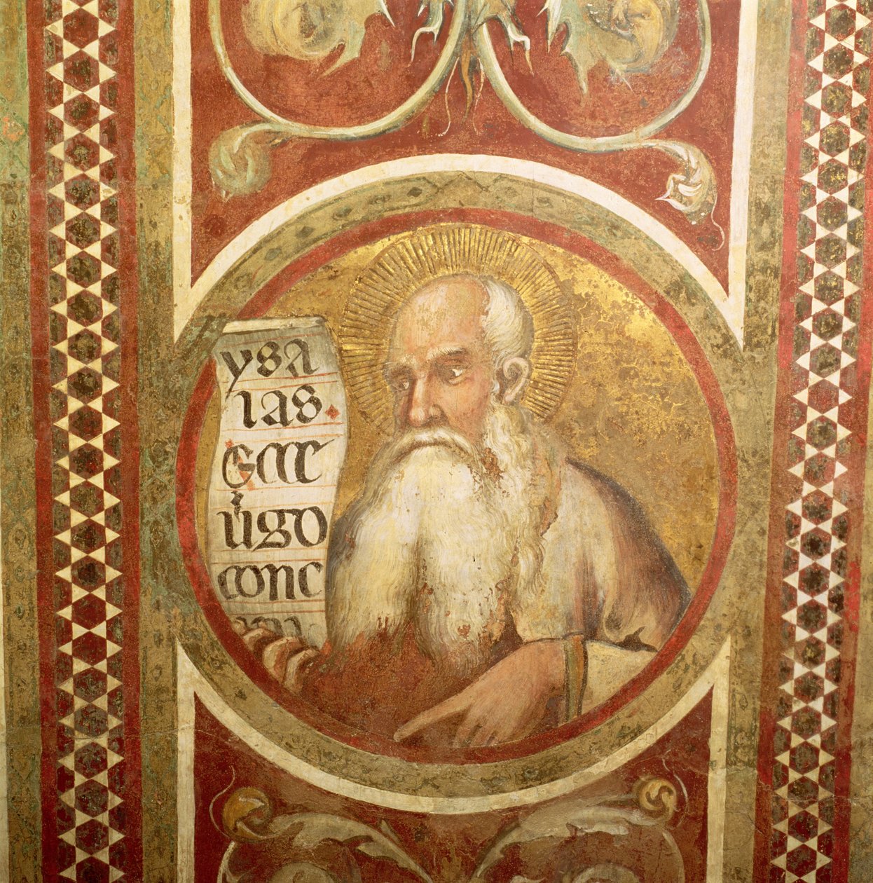 Maesta: Isaiah, çerçeveden detay by Simone Martini