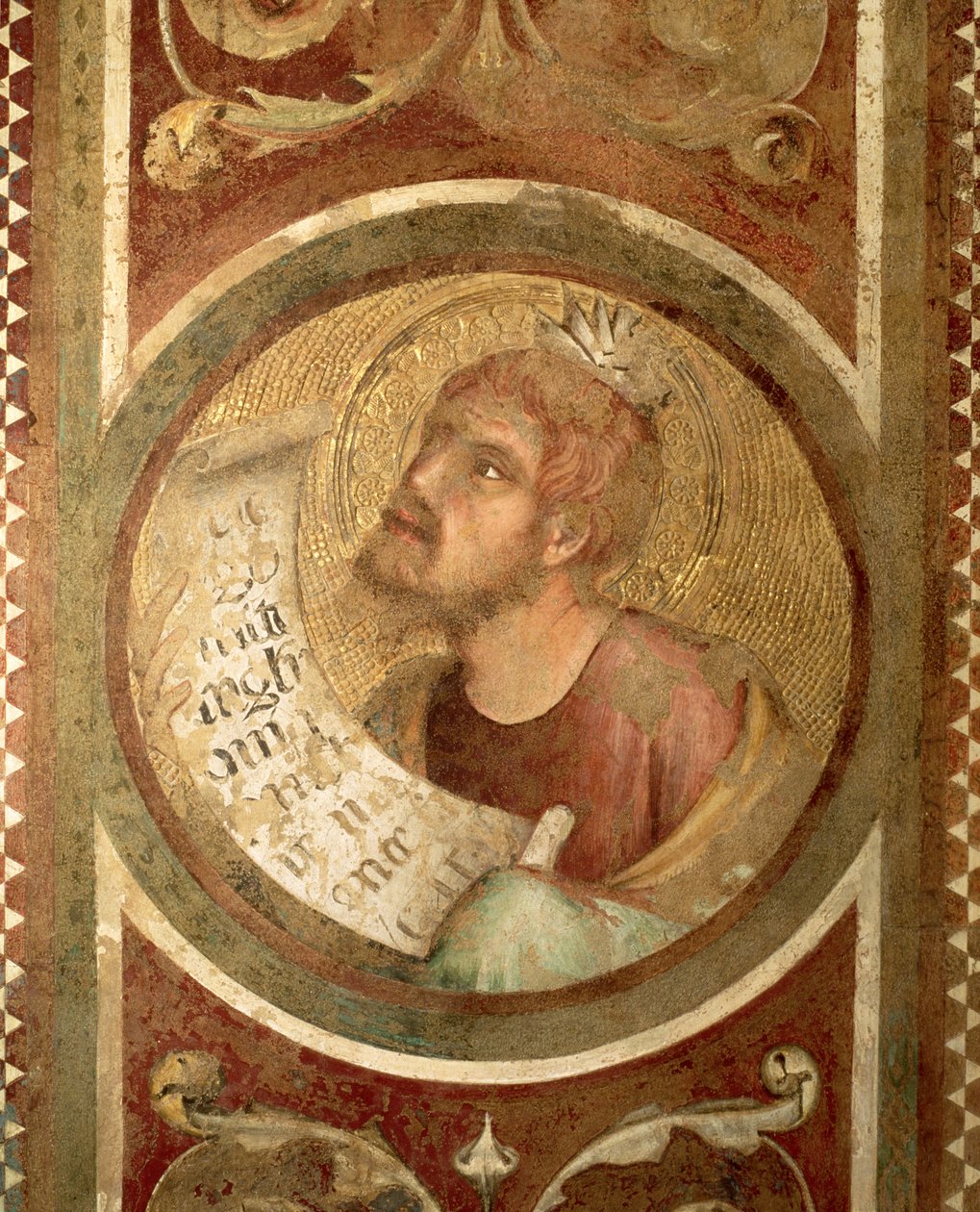 Maesta: Malachi, çerçeveden detay by Simone Martini