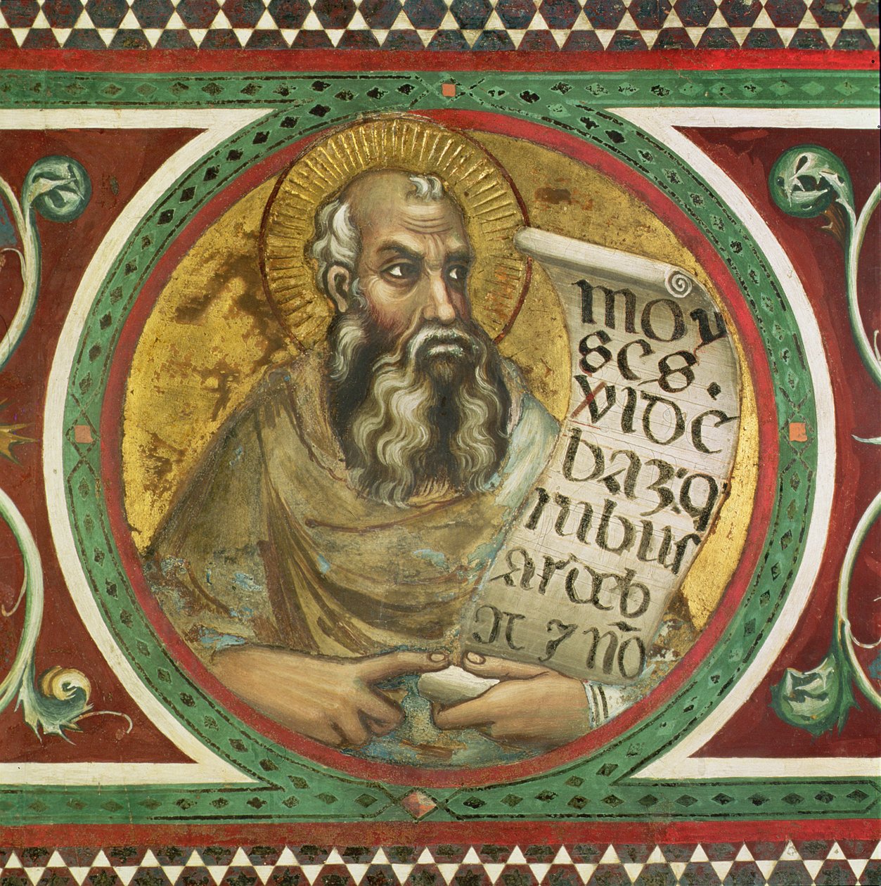 Maesta: Musa, çerçeveden detay by Simone Martini