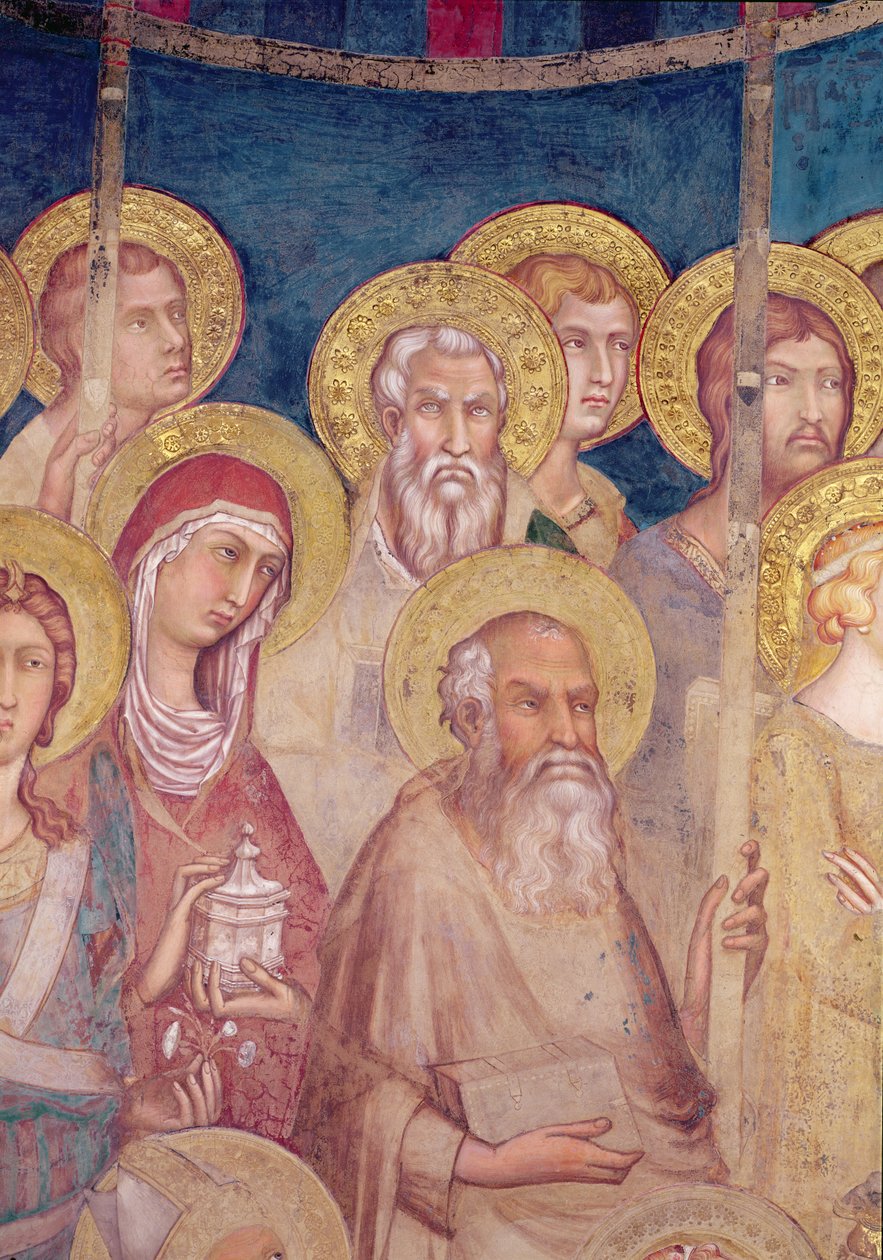 Maesta, azizlerin detayı, 1315 fresk by Simone Martini