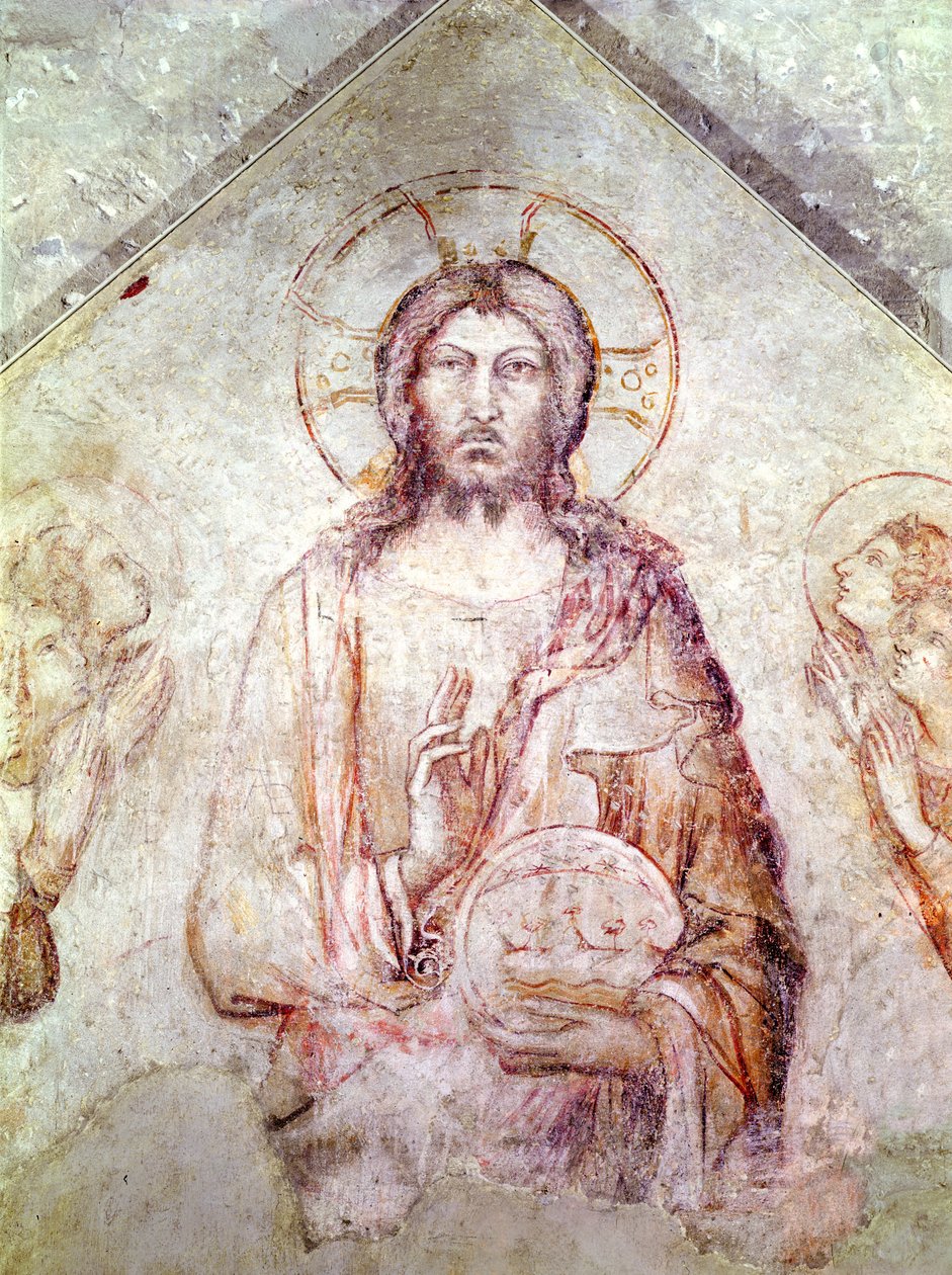 Kurtarıcı Nimetini gösteren Timpanum, 1341 (detay) (ayrıca bkz. 195591) by Simone Martini