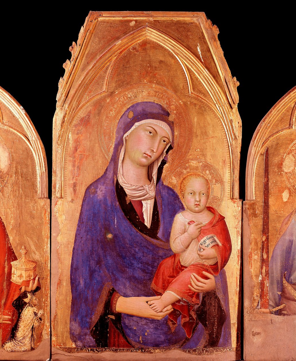 Çocuklu Bakire (panelde tempera ve altın by Simone Martini