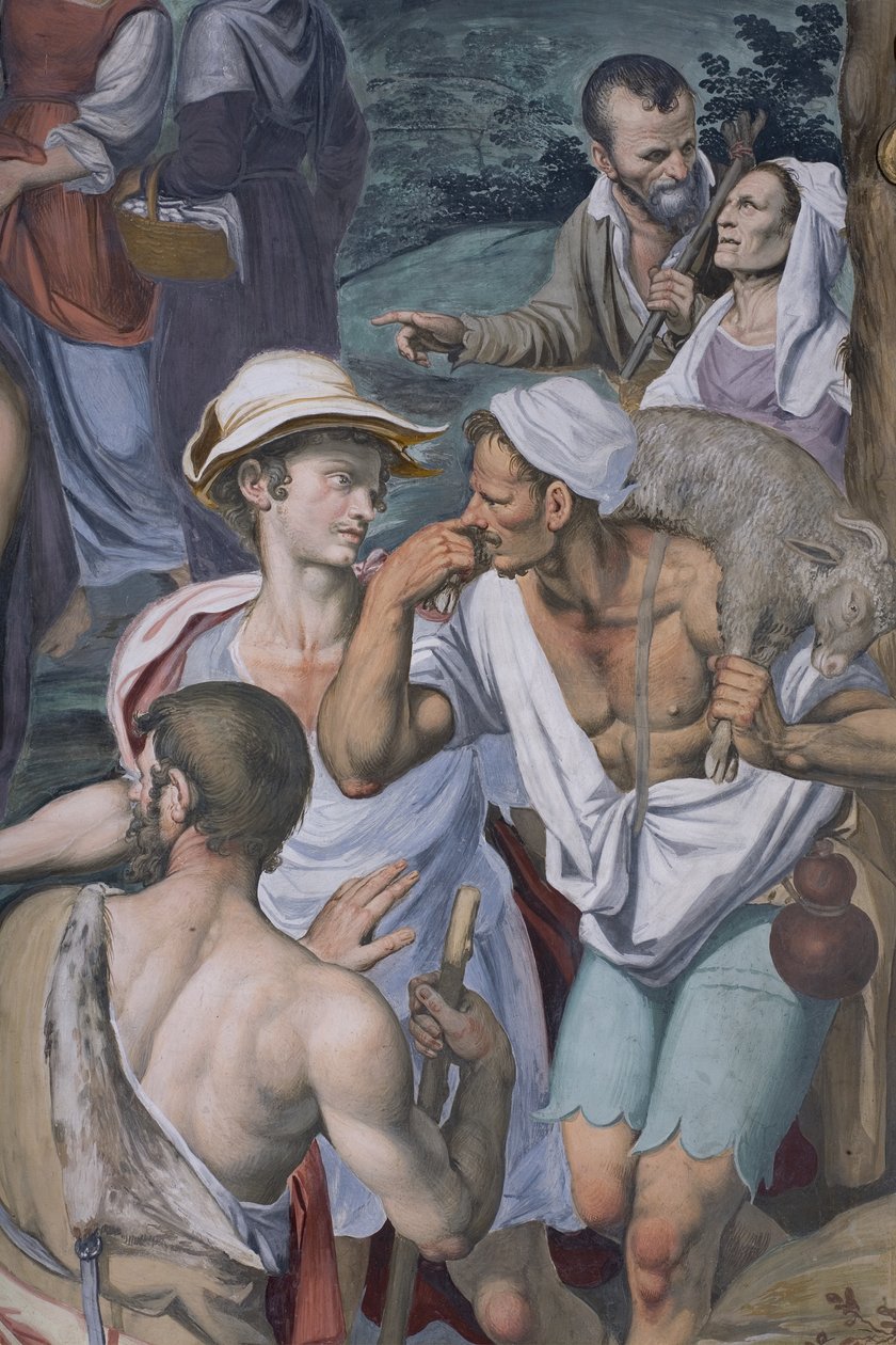 Çobanların Tapınması, 1578-82 (3497111 detayı) by Simone Veneziano Peterzano