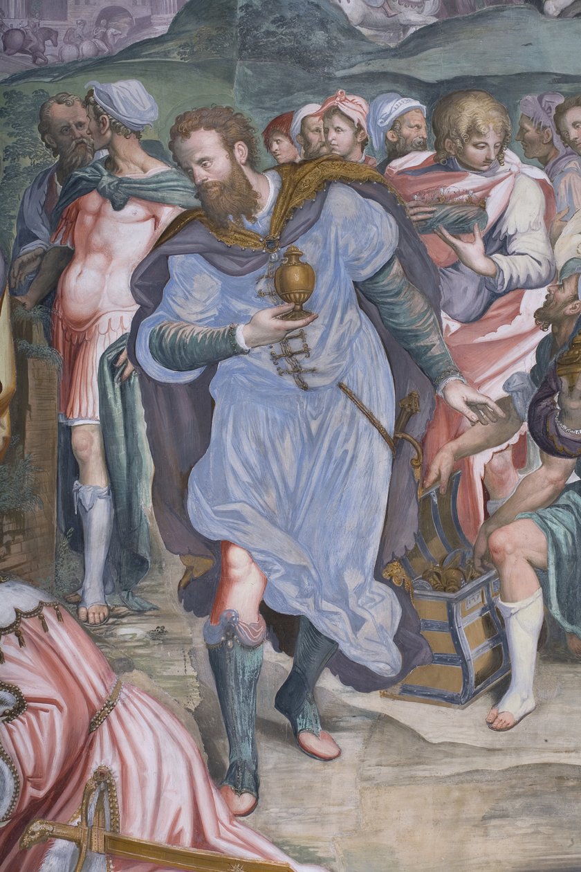 The Adoration of the Magi, Presbitery, 1578-82 (3497103 detayı) by Simone Veneziano Peterzano
