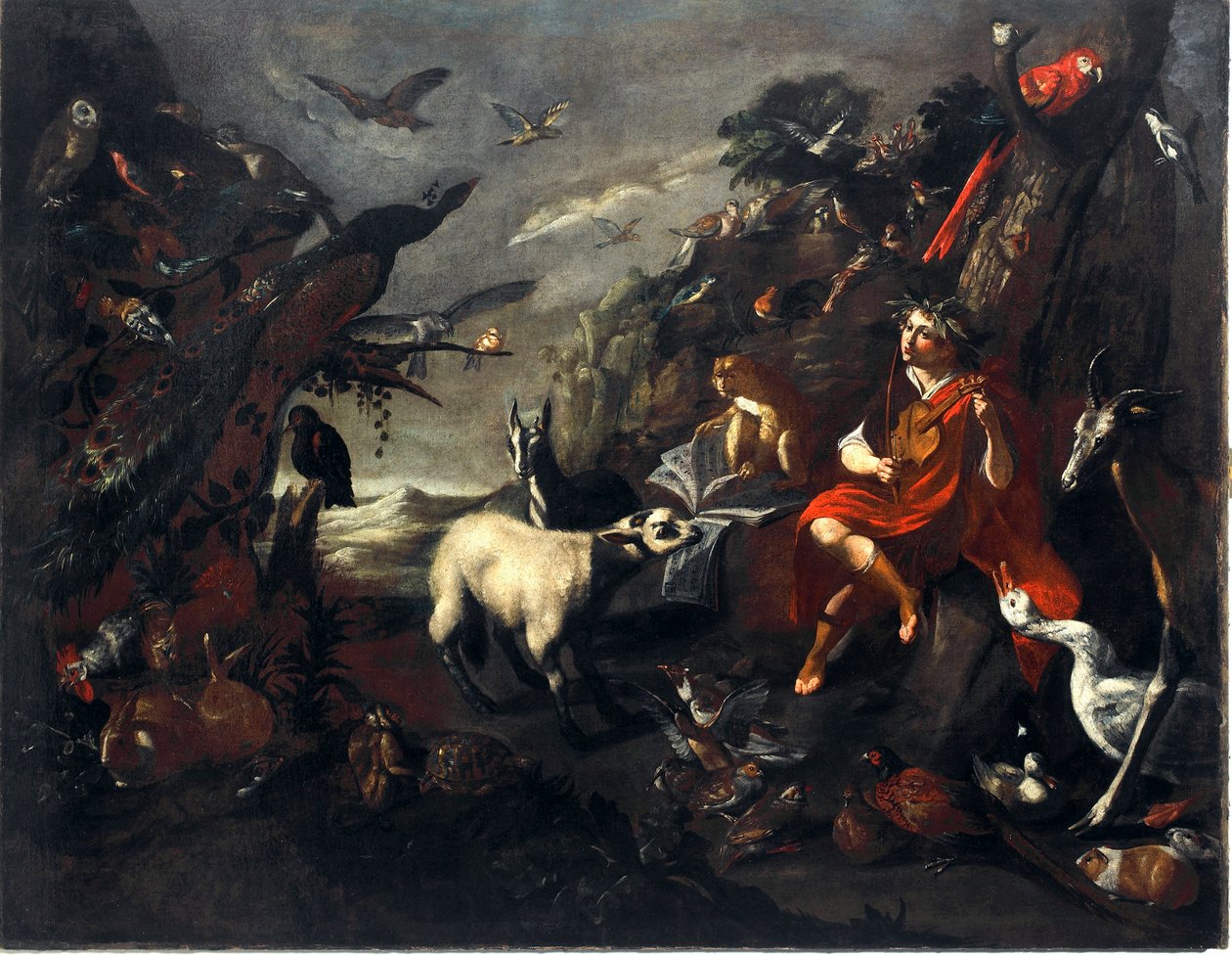 Orphee ve Hayvanlar Sinibaldo Scorza (1589-1631) Sun tarafından Entourage