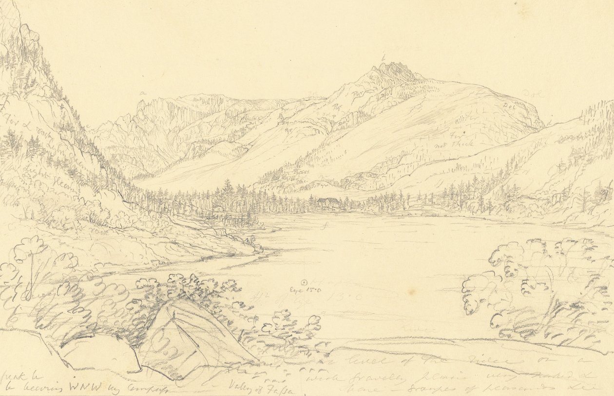 Gries Karşısında Fassa Vadisi by Sir John Frederick William Herschel