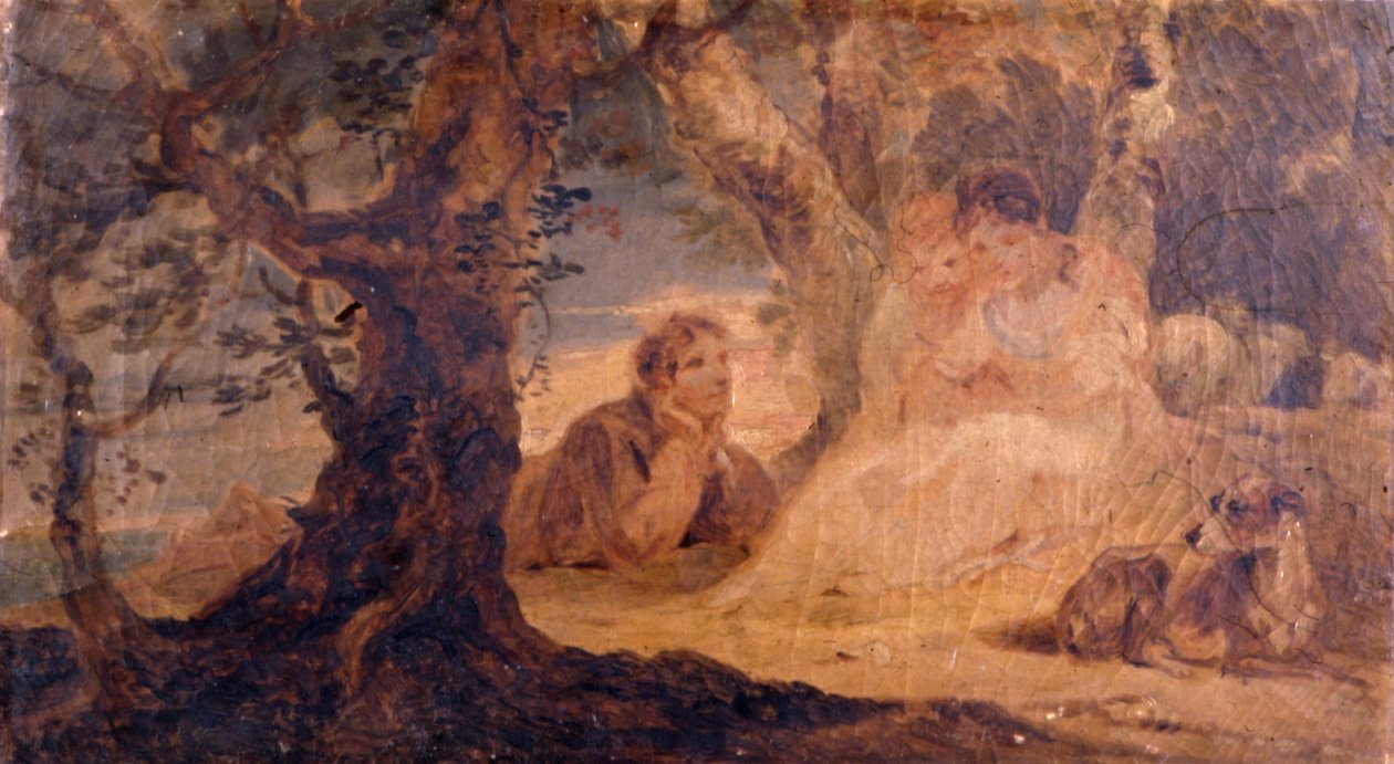 Manzaradaki Figürler by Sir Peter Francis Bourgeois