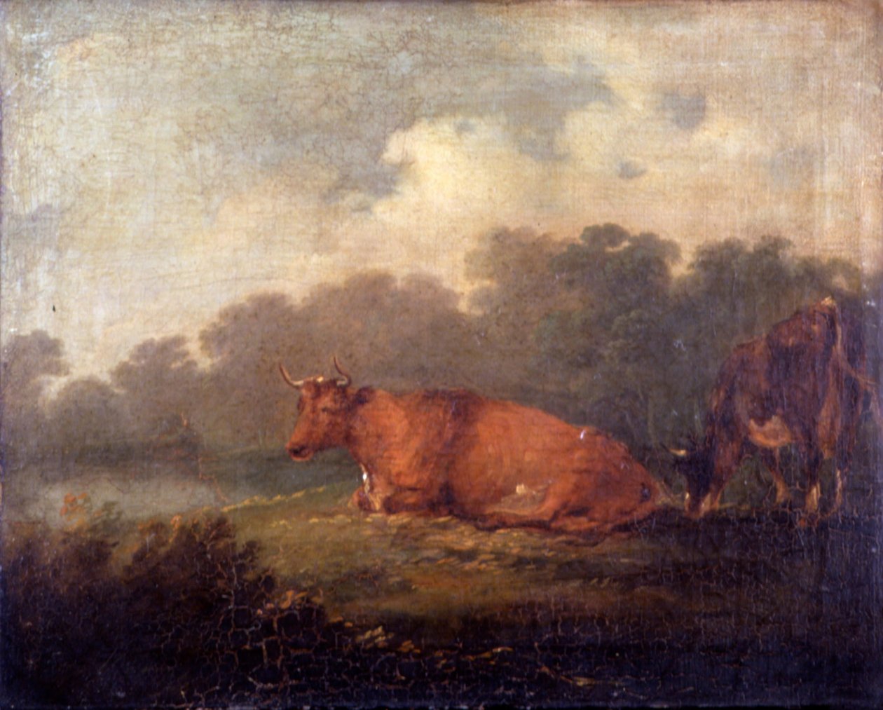 Sığırlı Peyzaj (Dinlenen İnek) by Sir Peter Francis Bourgeois