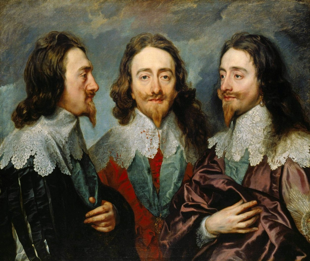 Charles I, İngiltere Kralı 1600-1649, Üç Açıdan Üçlü Portre, 1636. by Sir Anthony van Dyck
