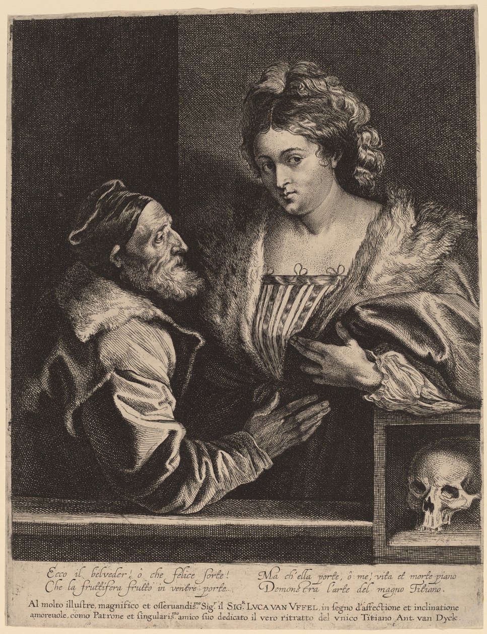 Titian ve Metresi by Sir Anthony van Dyck and Lucas Emil Vorsterman after Titian