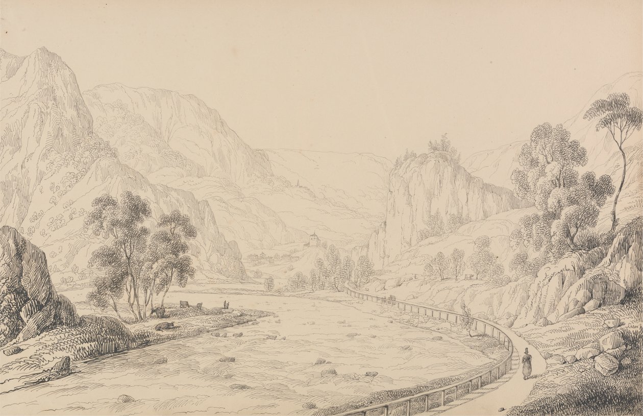 Tirol ve İtalya'da 30 Görüntüden Oluşan Albüm: Brixen ve Klausen Arasında - Tirol, 27 Ekim 1840 by Sir Charles D