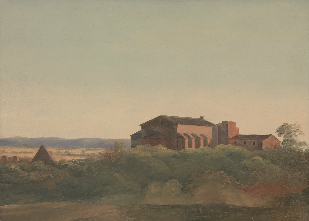 S. Sabina Kilisesi ve Cestius Piramidi, Roma'dan Bir Görünüm by Sir Charles Lock Eastlake
