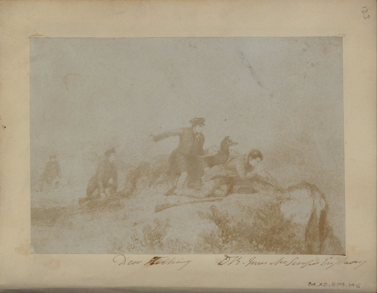 Bir Gravürden Geyik Stalking by Sir David Brewster
