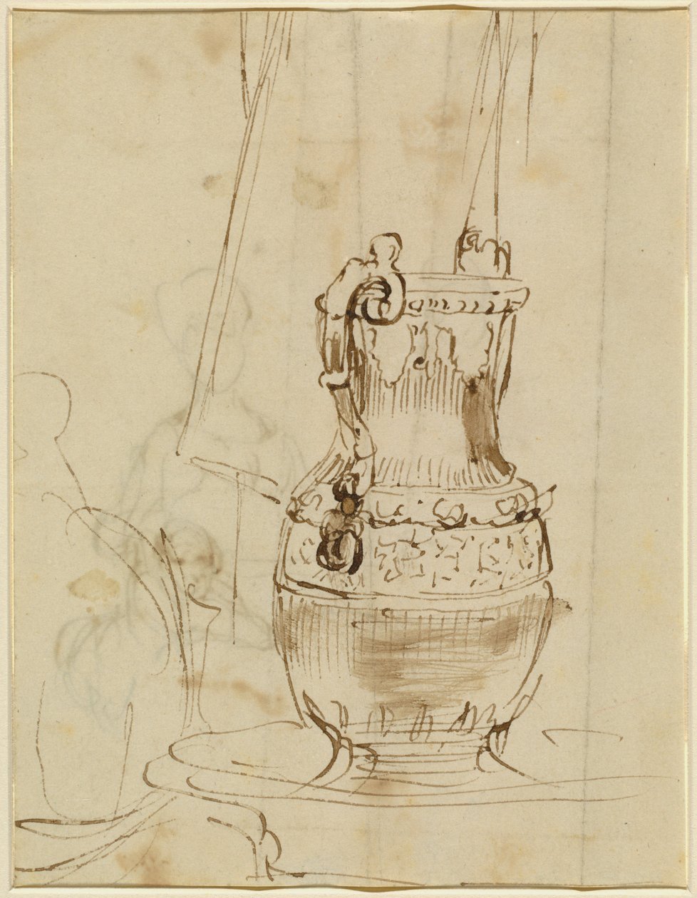 Süslü bir ibrik [rekto] by Sir David Wilkie