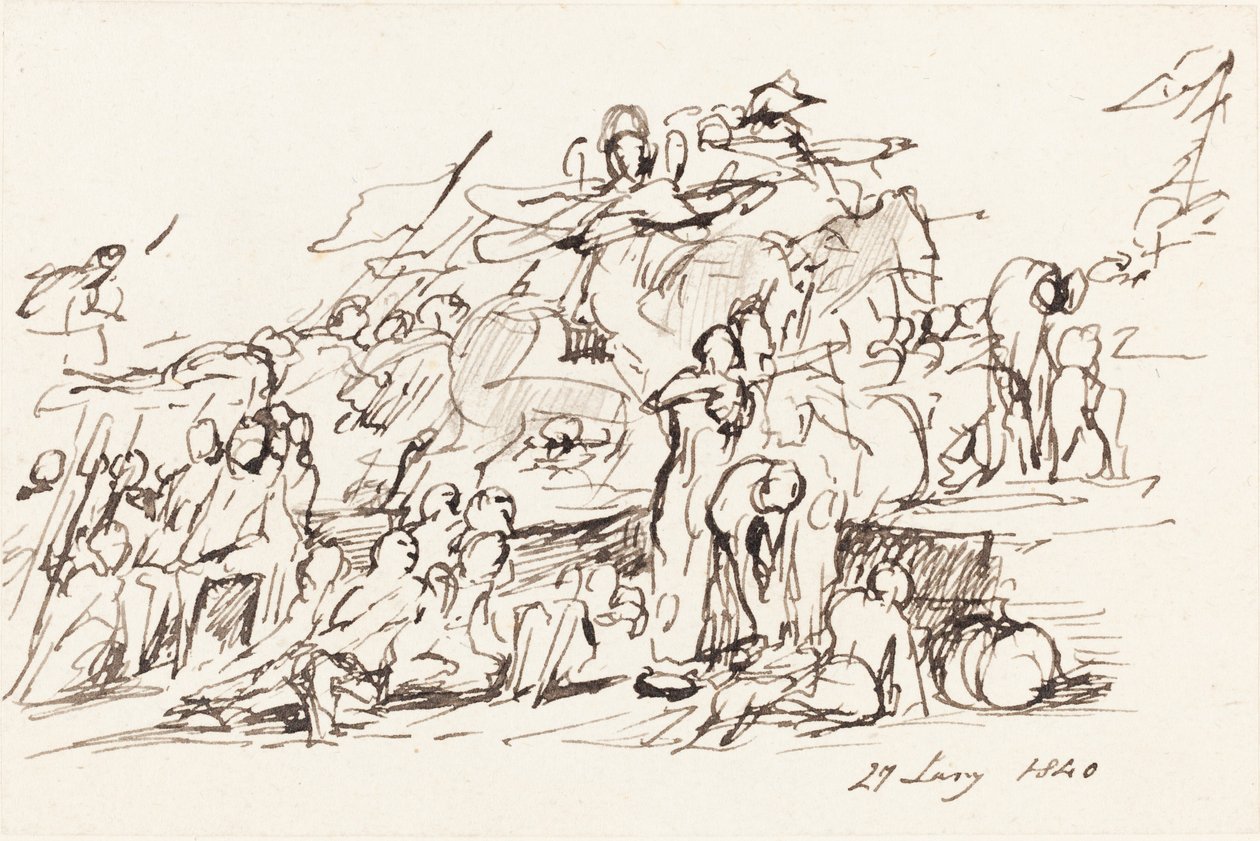 Savaş sahnesi by Sir David Wilkie