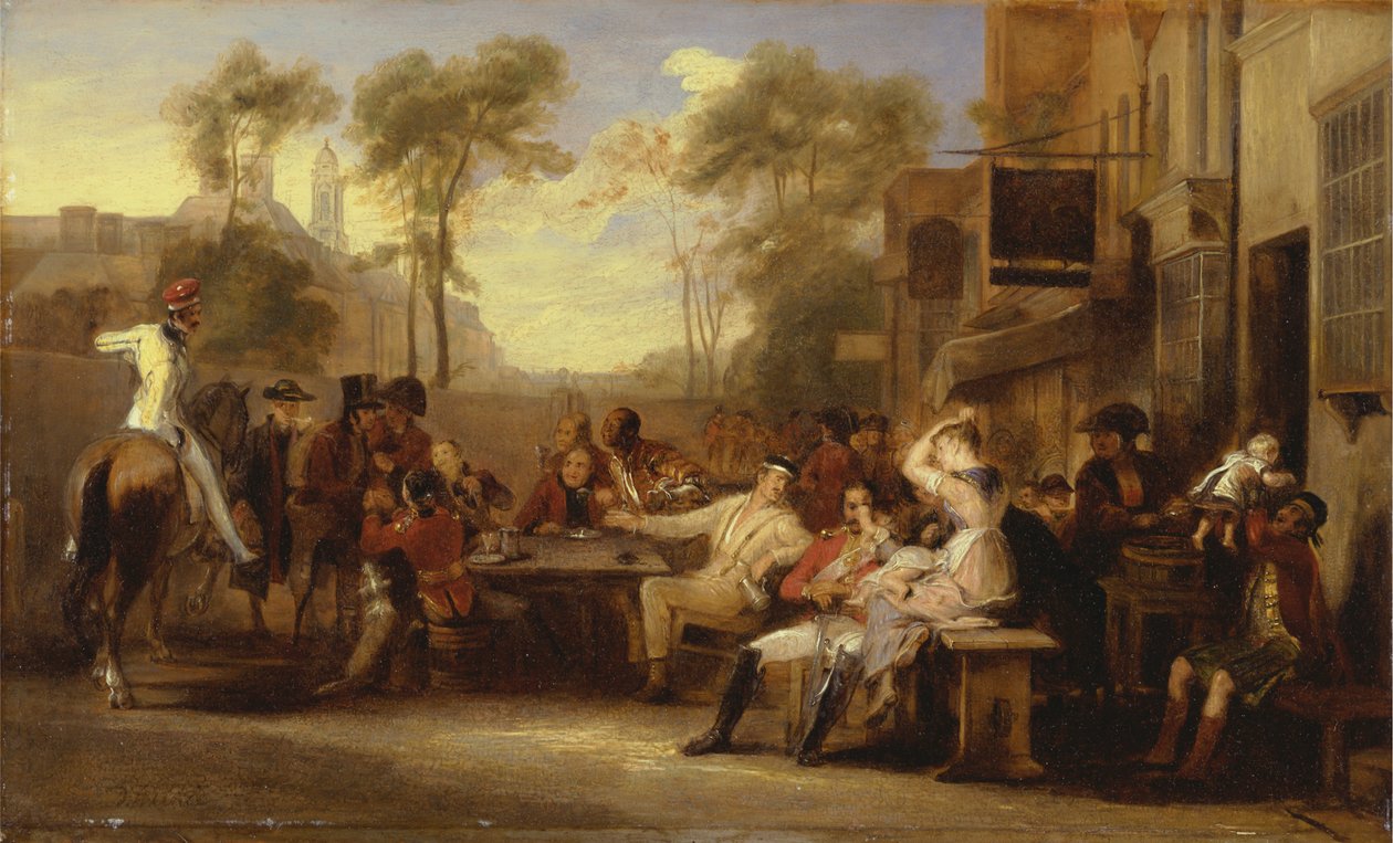 Waterloo Muharebesini Duyuran Gazeteyi Alan Chelsea Emeklileri by Sir David Wilkie