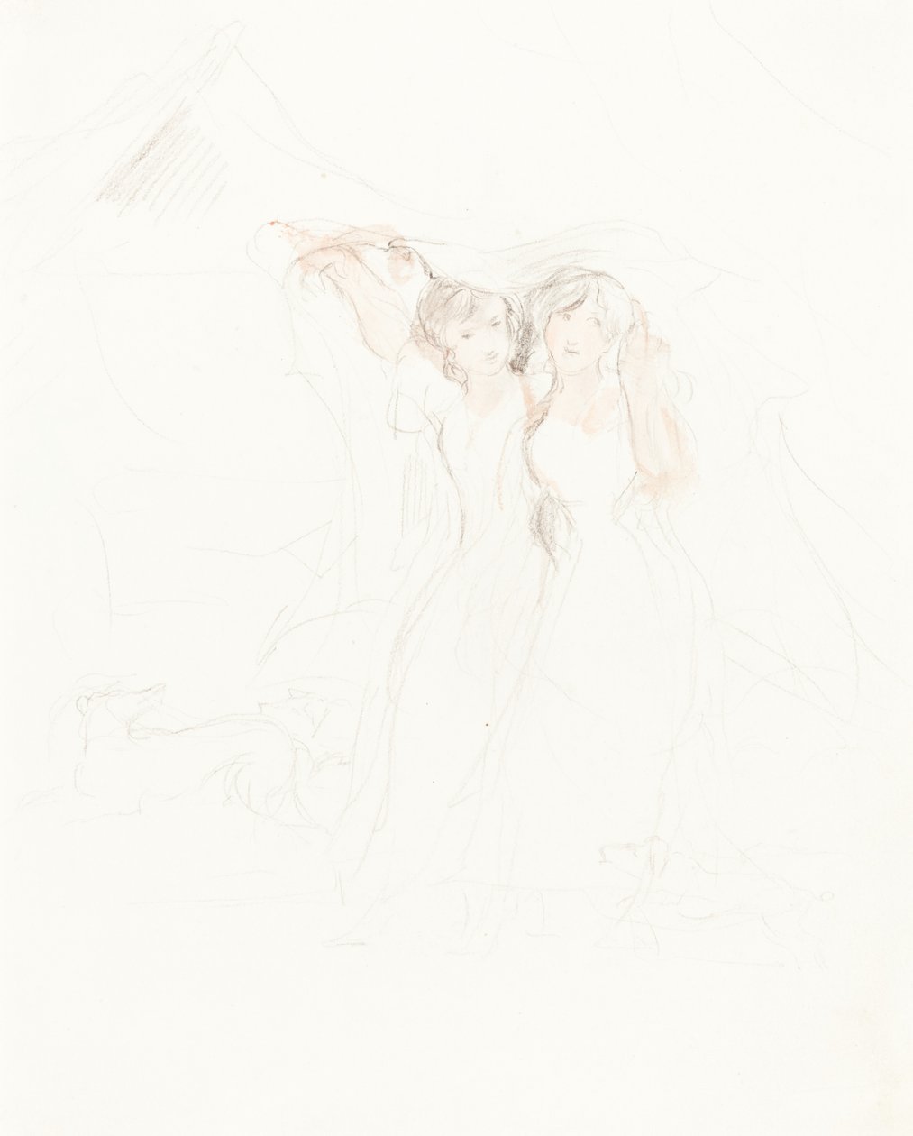 Pelerin Altında İki Kız by Sir David Wilkie