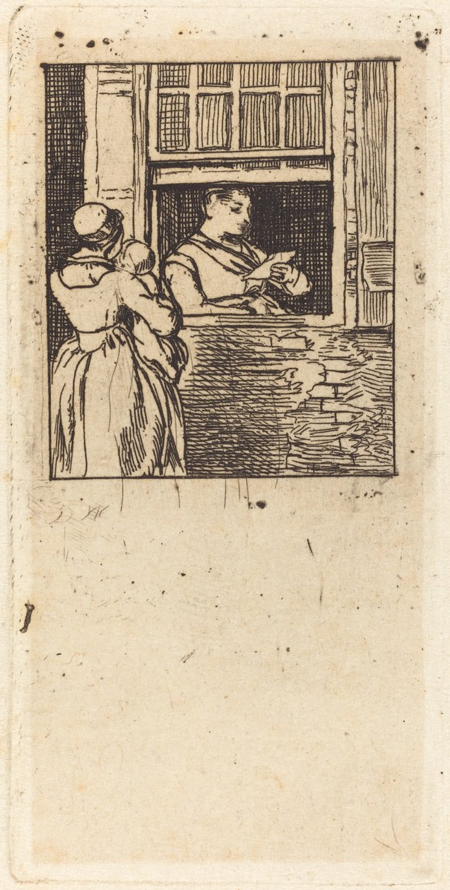 Pencerede Bir Mektup Okuyan Kadın by Sir David Wilkie