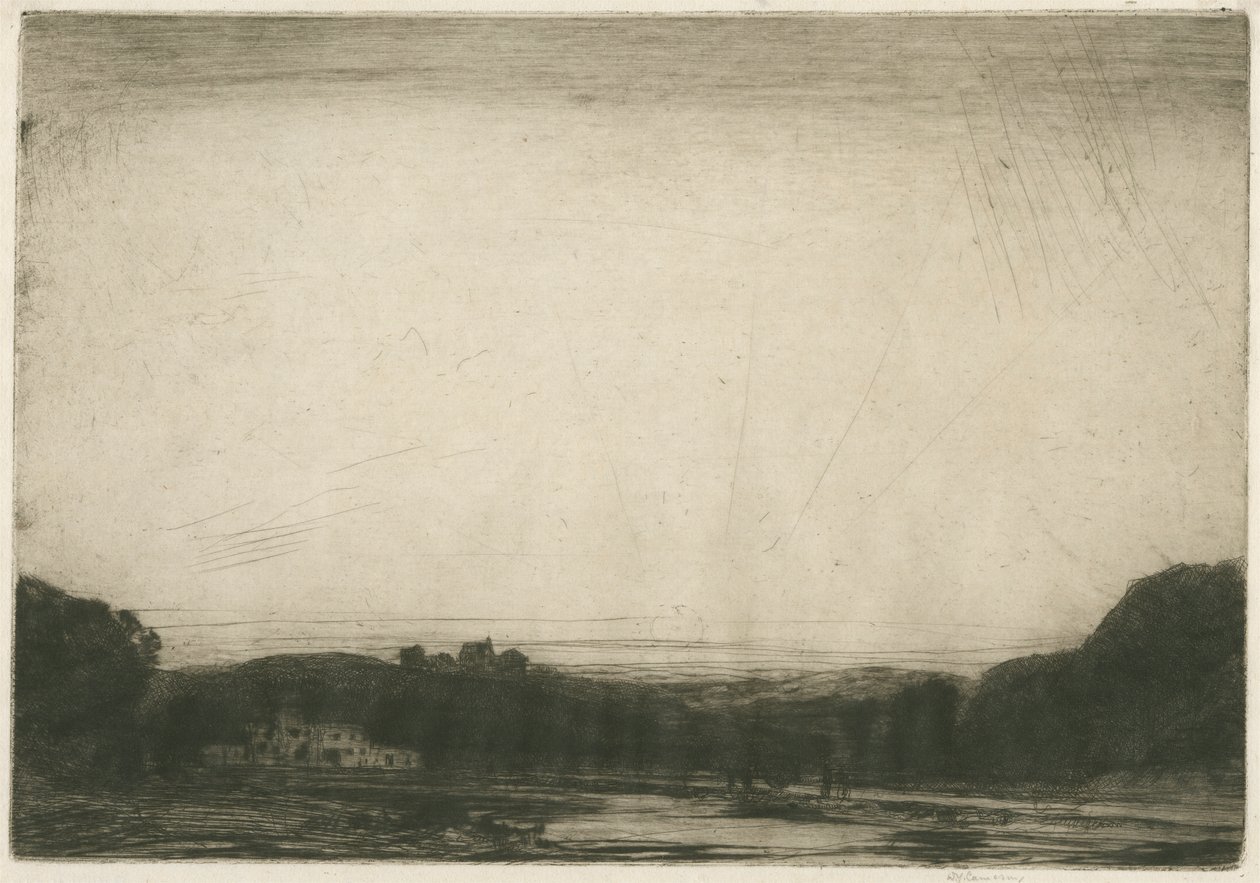 A Valley of the Ardennes [Belçika Seti: No. 10] by Sir David Young Cameron