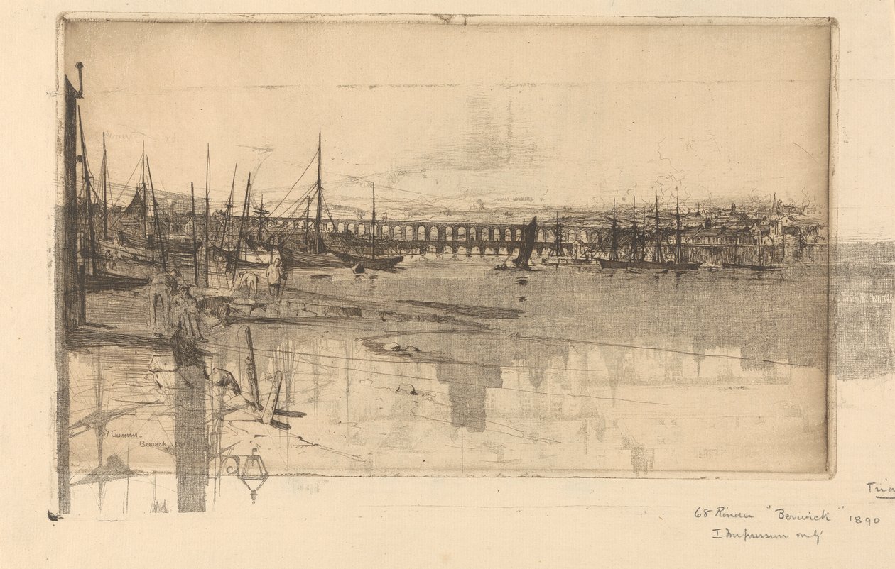 Berwick; Karşı Dayanıklı Dundee ile Basılmıştır by Sir David Young Cameron