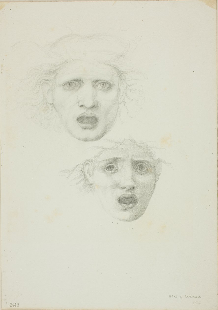 Medusa Başkanı, Rondanini Medusa için iki çalışma by Sir Edward Burne Jones
