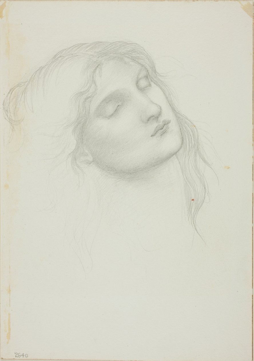 Gözleri Kapalı Kadın Başkanı by Sir Edward Burne Jones