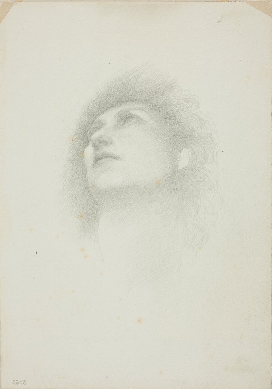 Yüzü Kalkmış Bir Kadının Başı by Sir Edward Burne Jones