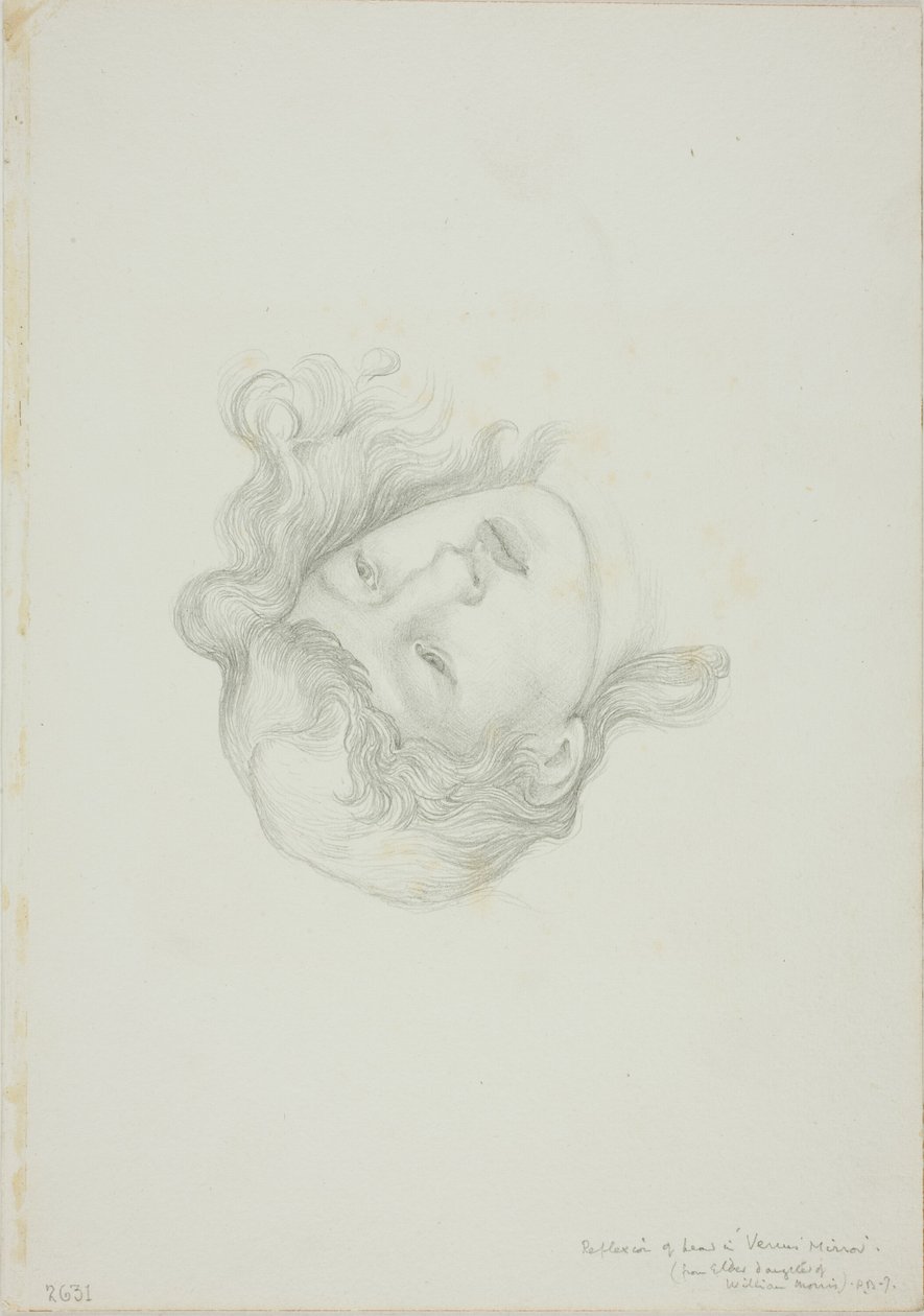 Kafanın Yansıması, Venüs'ün Aynası için çalışma by Sir Edward Burne Jones