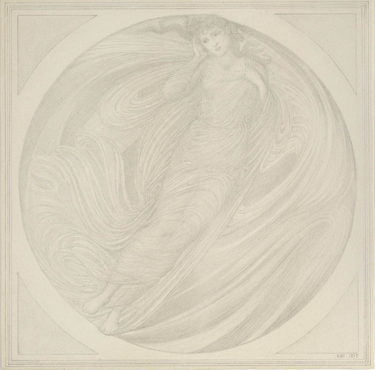 Alevler arasında yüzen Eurydice, 1872-1875 by Sir Edward Coley Burne Jones