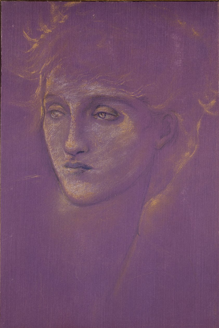 Bir Kadının Başı, 19. yüzyılın sonlarında by Sir Edward Coley Burne Jones