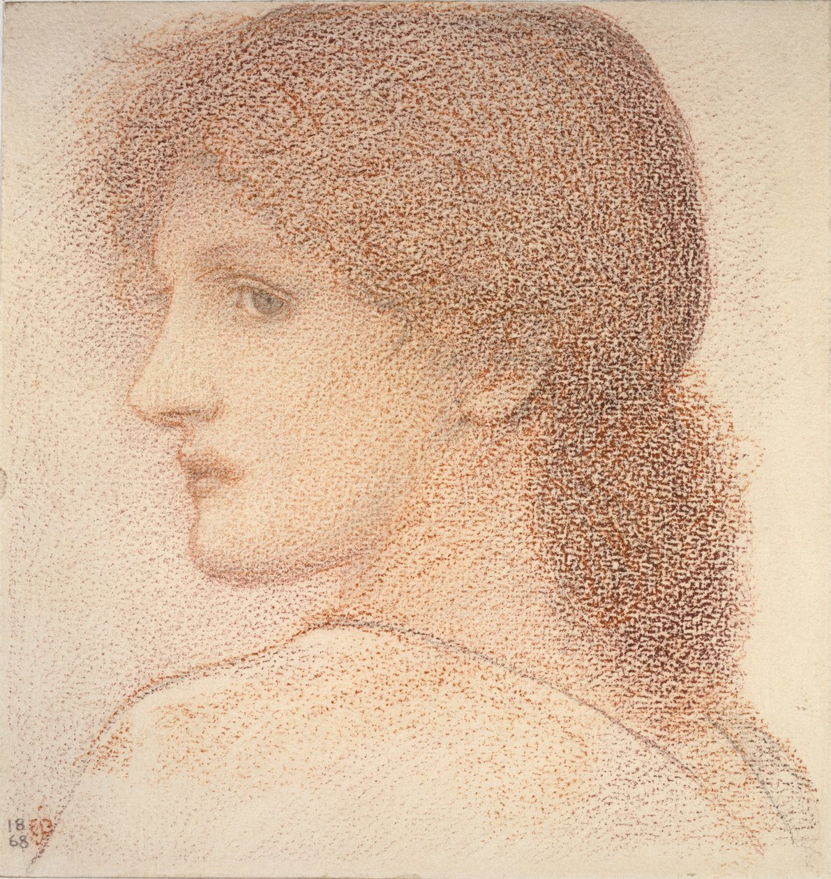 Bir Kadının Başının İncelenmesi, Sola Dönük, 1886 by Sir Edward Coley Burne Jones