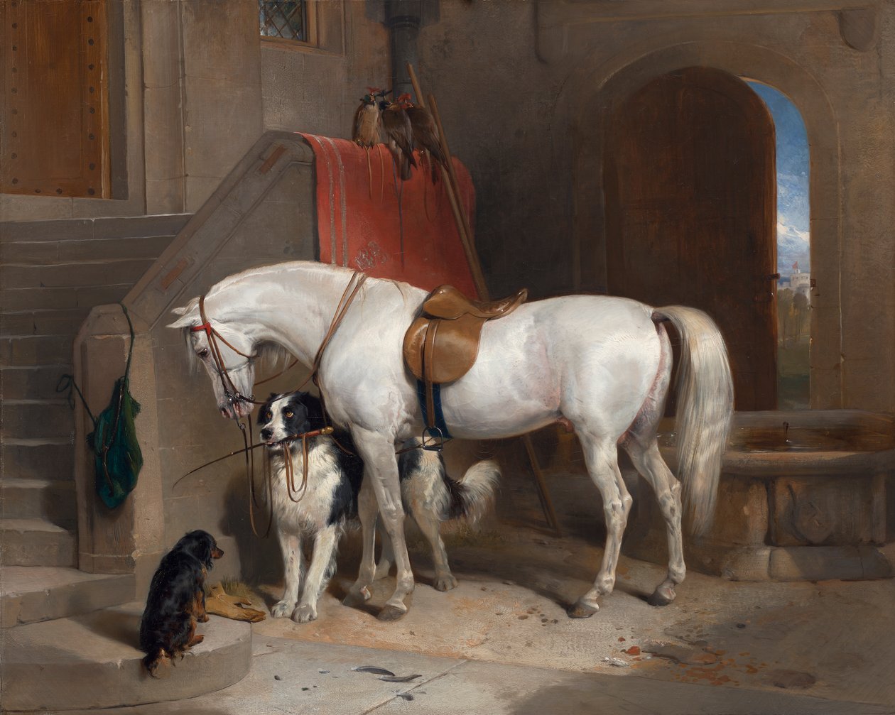 Favoriler, HRH Cambridge Prensi George'un Mülkiyeti [1835, Royal Academy of Arts, Londra, sergi kataloğu] by Sir Edwin Henry Landseer